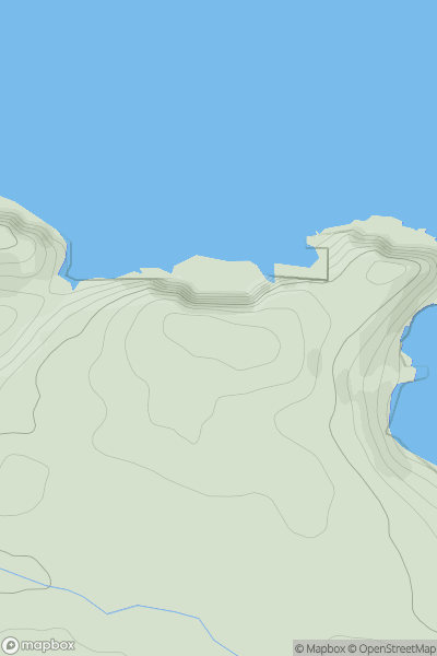 Thumbnail image for Graig Wen [Anglesey and the Lleyn Peninsula] showing contour plot for surrounding peak